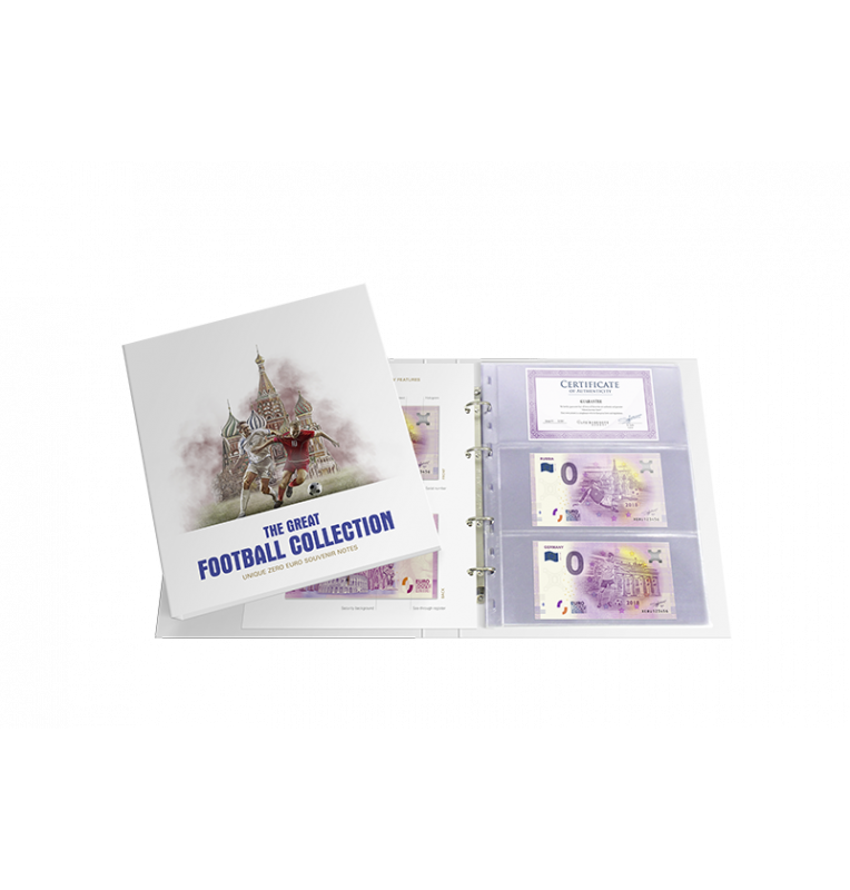 World 0 Euro Souvenir Notes Football Set (Low Numbers 3 Digits) 2018